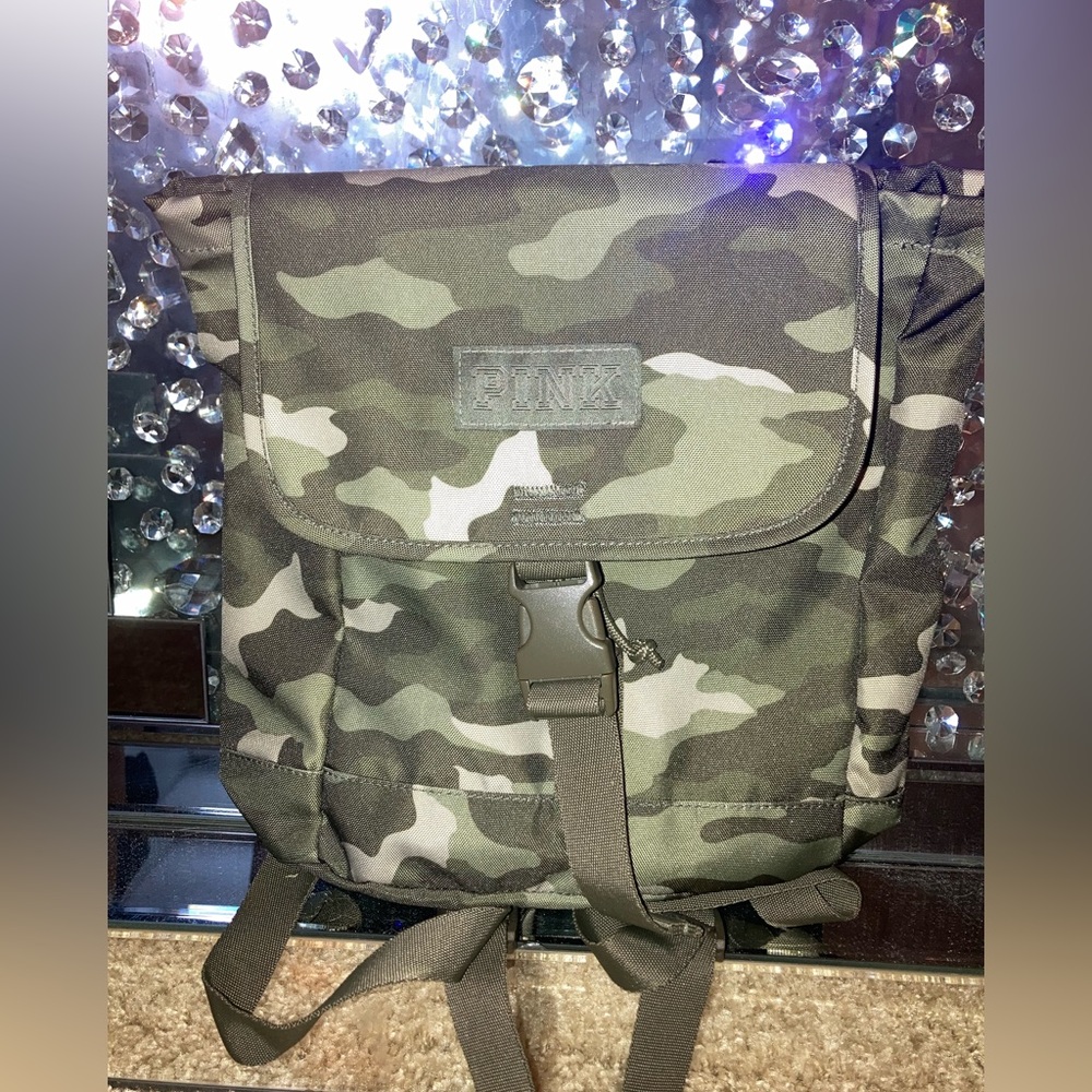 PINK mini camo backpack